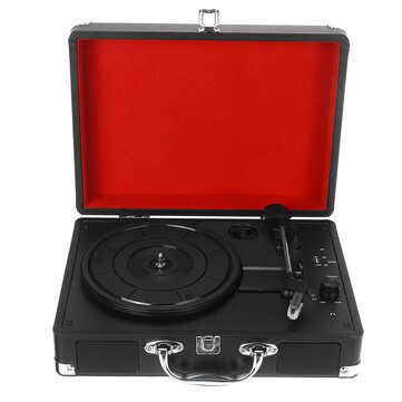 Phonograph Turntables Vinyl Record Player USB Bluetooth Stereo Speaker Record Player (PLUG: UKPLUG)