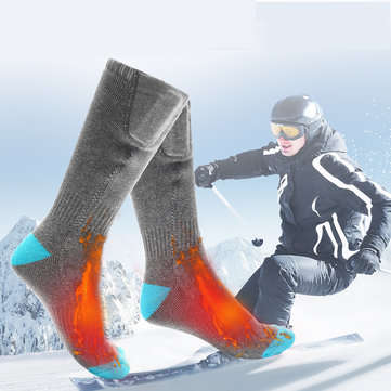 Outdoor Sports Bike Skiing Socks Rechargeable Battery Electric Heated Socks Winter Boot Feet Warmer