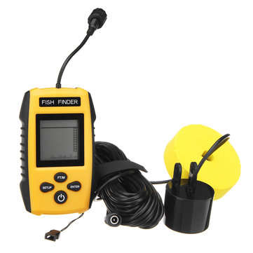 100M Portable Sonar Sensor Fish Finder LCD Blue Color Screen Intelligent 200KHz