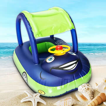 Toddler Kids Inflatable Floating Boat Baby Pool Float Swim Float Boat Summer Toys Fun for Outdoor Sw