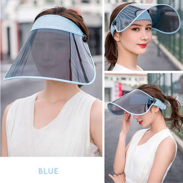 Sun Visor Women Hat Outdoor Sports Sun Protection Electric Scooter Riding Be... (COLOR.: LIGHTBLUE)