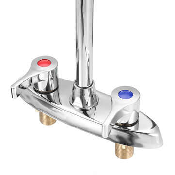 Electroplating Process Hot and Cold Water Faucet With 2 Stainless Steel Hose