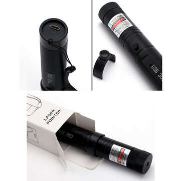 10 Mile Green Laser Pointer Pen 532nm USB Chargeable Laser Flashlight Quick Charge Pointer with Lany