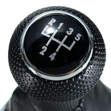 5 Speed Gear Shift Knob Shifter Manual Car Lever with PU Leather Gaitor Boot For VW Mk4 Golf GTI R32