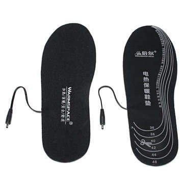 WARMSPACE Electric Heated Shoe Insole Foot Warmer Heater Feet Warm Socks Boot + 2 Battery