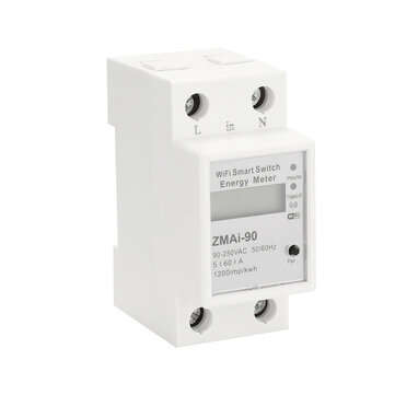 Single Phase Din Rail Wifi Smart Energy Meter Power Consumption Kwh Meter Wattmeter Support Smartlif