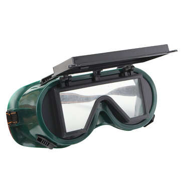 Industrial Welding Goggles Head Clamshell Protection Glasses Mask Green Square