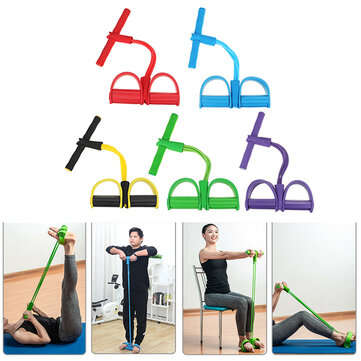 1PC Foot Pedal Pull Rope Resistance Bands Sport Yoga Fitness Equipment Exercise T... (COLOR: PURPLE)
