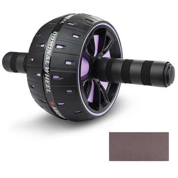Silent Abdominal Wheel Roller AB Muscle Trainer Gym Home Exercise Body Muscle Bu... (COLOR.: PURPLE)