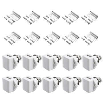 10Pcs Push Button Drawer Cupboard Door Catch Lock Caravan Rv Cabinet Latch Knobs