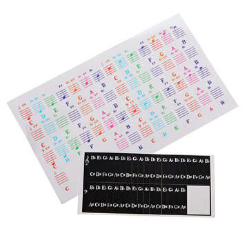 88/61 Keys Stave Hand Rolled Piano Keyboard Stickers Key Phonetic Symbols (LETTER: B)
