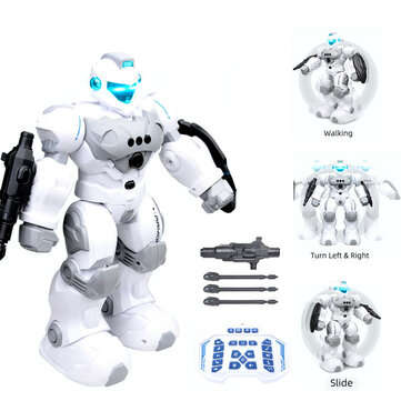 FENGTAI Intelligent Police Robot Programmable Gesture Sensing Storytelling USB Charging RC Robot