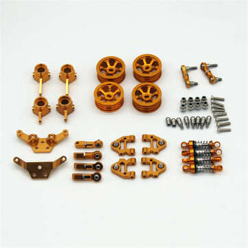 Wltoys K989 K969 K979 1/28 RC Car Upgraded Full Metal Parts Set Vehicles Model Spar... (COLOR: GOLD)