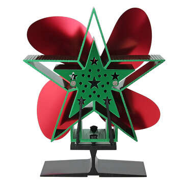 210CFM 4 Blades Christmas Stove Fan Heat Powered Saving Fireplace Wood Log Burne