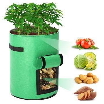 2pcs Grow Bags Tvird Planter Pot Fruit Flower Vegetable Tomato Potato Reusable Bag