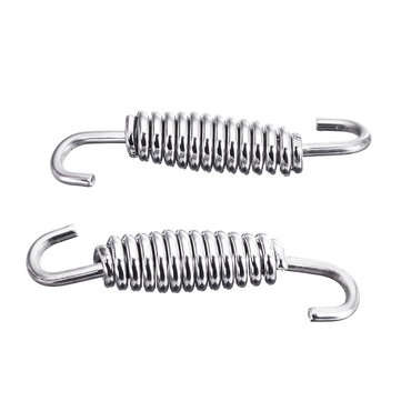 2pcs 40mm Stainless Steel Exhaust Muffler Springs Expansion Chambers Manifold Link Pipe