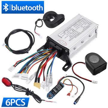 Upgrade 6PCS 42V 350W Motor Controller With bluetooth DC Motor Regulator Speed Co... (COLOR.: BLACK)