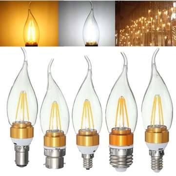 E27 E14 E12 B22 B15 4w Glod Pull Tail Incandescent Candle Light B... (base: B15 | Color.: Warmwhite)