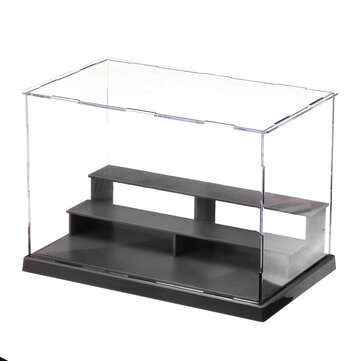 Acrylic Action Figures Model Transparent Display Case Toy DIY Assembling Storage B... (COLOR: BLACK)