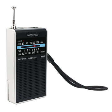 Retekess F9214 PR15 Digital Display Radio with FM AM for Family Camping Outdoor