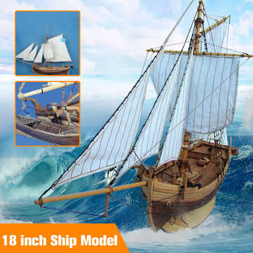Wooden Assembly Ship Model Building DIY Fishing Boat Laser Decoration Kits Toy Gift