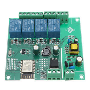 AC/DC Power Supply ESP8266 WIFI Four-way Relay Module ESP-12F Development Board Secondary Developmen