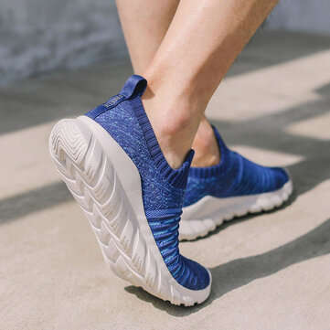 FREETIE Fly Knit Fabric Men Sneakers Anti-bending EVA Shock Absorption ... (SIZE: 42 | COLOR.: BLUE)