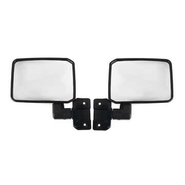 Black Car Door Mirror Heads Rear For Toyota Landcruiser 70 75 78 Series 1985-2013