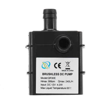 Machifit QR30E Ultra-quiet Mini Brushless Pump DC 12V 4.2W 240L/H Flow Rate Submersible Water Pumps