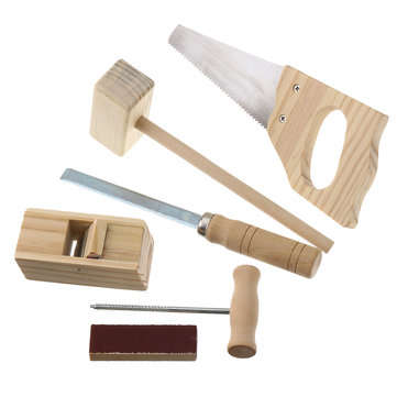 Kid Wooden Storage Toy Tool Set ToolBox DIY Educational Bench Learning Role Play