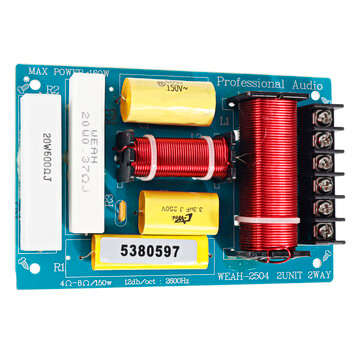 WEAH-2504 High and Low Two-way Crossover HIFI Sound Quality Speaker Frequency Divider Professional S