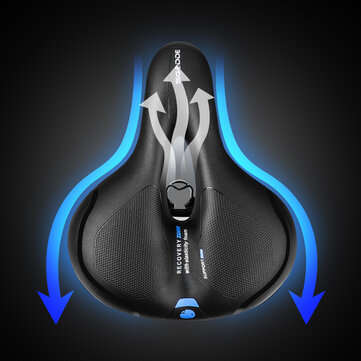 SGODDE Rubber Bike Seat Dual Shock Absorbing Bike Saddle Bicycle Cushion Comfortable Breathable for