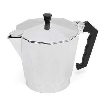 12Cups 600ML Silver Aluminum Moka Pot Octagonal Espresso Coffee Cup Grinder Stove Percolator