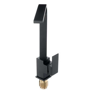 Modern Black Kitchen Sink Taps Mixer Tap Single Lever Basin Brass Mono Faucet