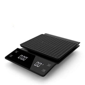 3kg/0.1g Sensitive Touch Kitchen Scale With Timer For Pour Over And Drip Coffee With LED Display