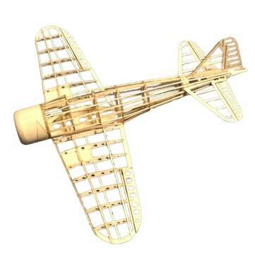 Mini Zero Fighter 400mm Wingspan Balsa Wood Laser Cut RC Airplane KIT (MODEL: KIT)