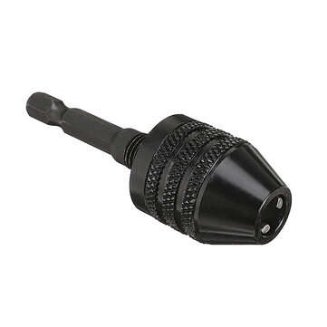 Drillpro 0.5-8mm Keyless Chuck 3 Jaw Drill Adapter 1/4 Inch Hex Shank Nickel Plating Drill Chuck