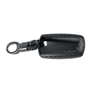 Carbon Silicone Remote Smart Key Fob Cover w/ Keychain For BMW 1/3/5/7/Series X3