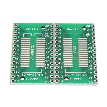 10pcs TSSOP28 SSOP28 To DIP28 SOP28 Transfer PCB Board DIP Pin Board Pitch Adapter