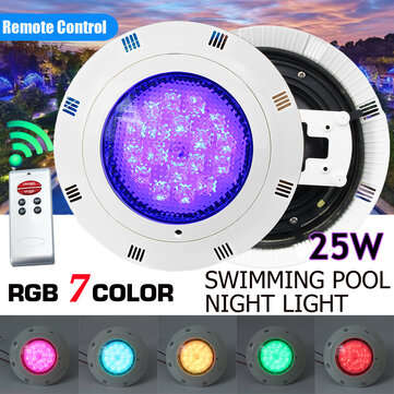 25W RGB LED Pool Light Bright Underwater Swimming Lamp with Remote Control AC12V