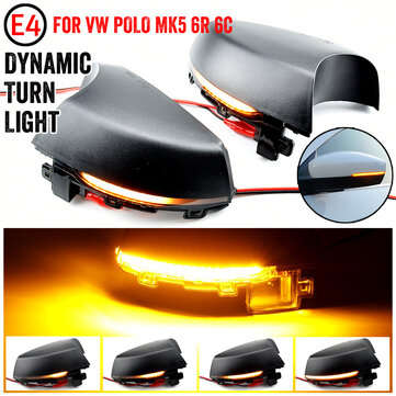 For Volkswagen VW MK5 6R 6C 2009 - 2016 2017 LED Dynamic Turn Signal Light Flasher Flowing Water Bli