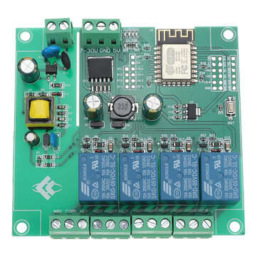 AC/DC Power Supply ESP8266 WIFI Four-way Relay Module ESP-12F Development Board Secondary Developmen