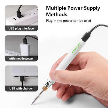 Handskit 8W Soldering Iron 5V USB Charging Adjustable Temperature Electric Soldering Iron Kit with S