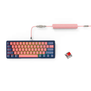 Coolkiller Ck181-mini Diy 61 Key Gaming Mechanical Keyboard ... (switch: Redswitch | Color: Blueone)