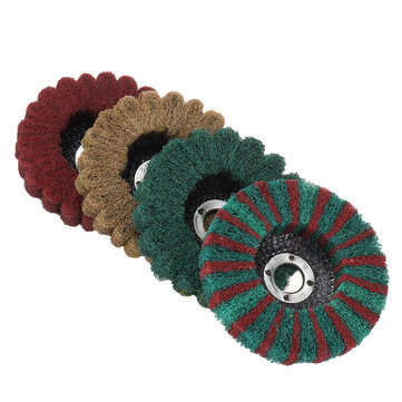 8Pcs 4 Inch Pattern Fiber Disc Polishing Grinding Wheel Scouring Pad Buffing Wheel for Angle Grinder