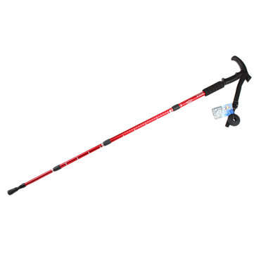 Outdoor Adjustable Trekking Pole 4 Sections Walking Stick Crutch Camping Climbing Alpenstock Cane