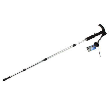 Outdoor Adjustable Trekking Pole 4 Sections Walking Stick Crutch Camping Climbing Alpenstock Cane