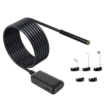 HD 5.0MP Camera 5.5mm 6 Adjustable LED WiFi Borescope Camera Mini Waterproof Borescope Inspection Ca