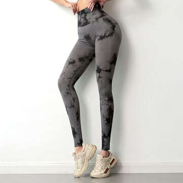 Women`s Yoga Pants Elasticity High Waist Long Gym Pants Hip Push Up Tight... (SIZE: L | COLOR: GREY)