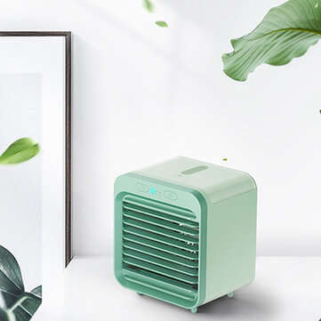 Portable Mini Personal Air Conditioner Desktop Fan Space Cooler USB Rechargeable 3 Gears Air Cooling